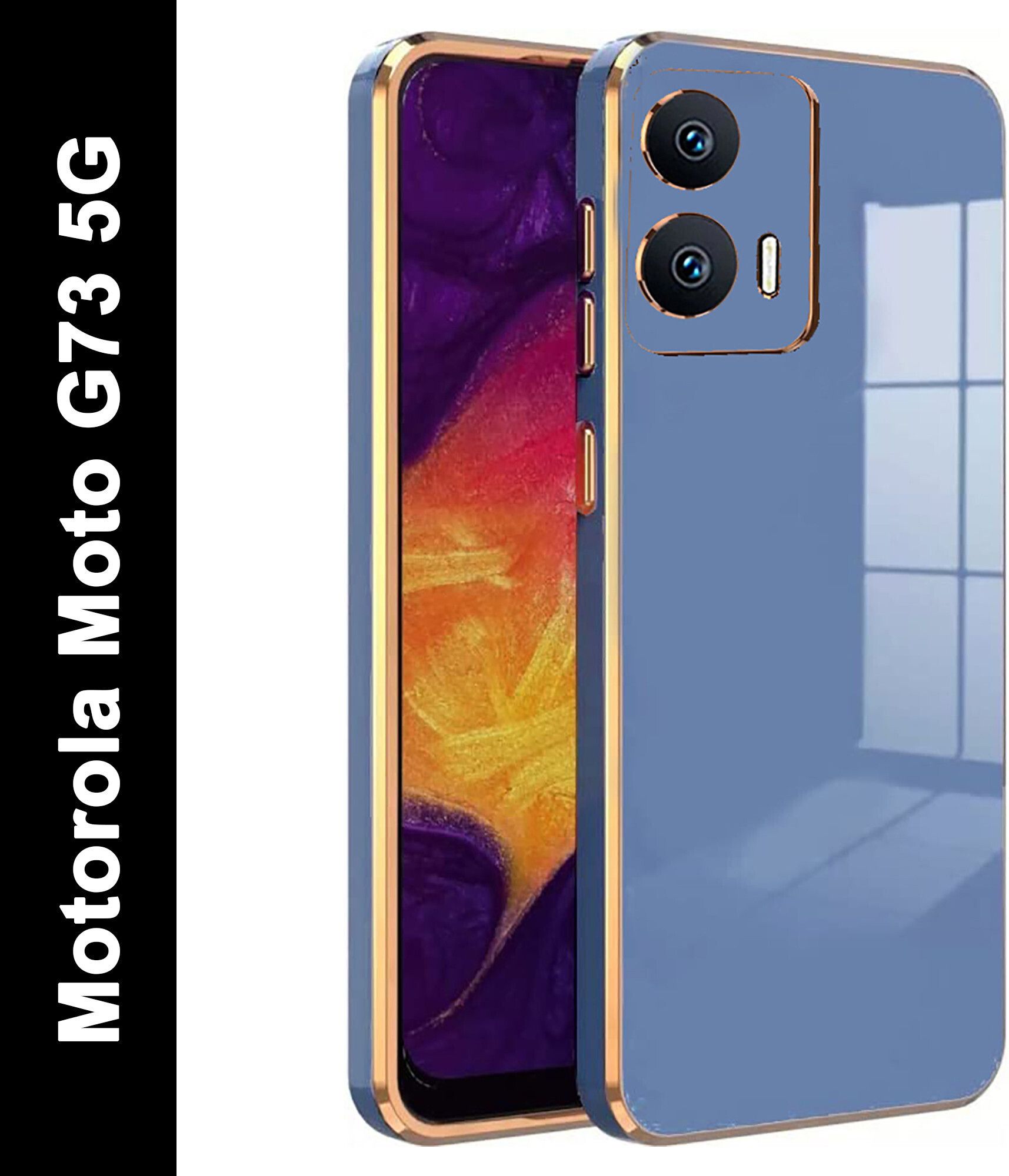 Micvir Back Cover for MOTOROLA g73 5G, MOTO g73 5G (Blue, Silicon, Pack of: 1)