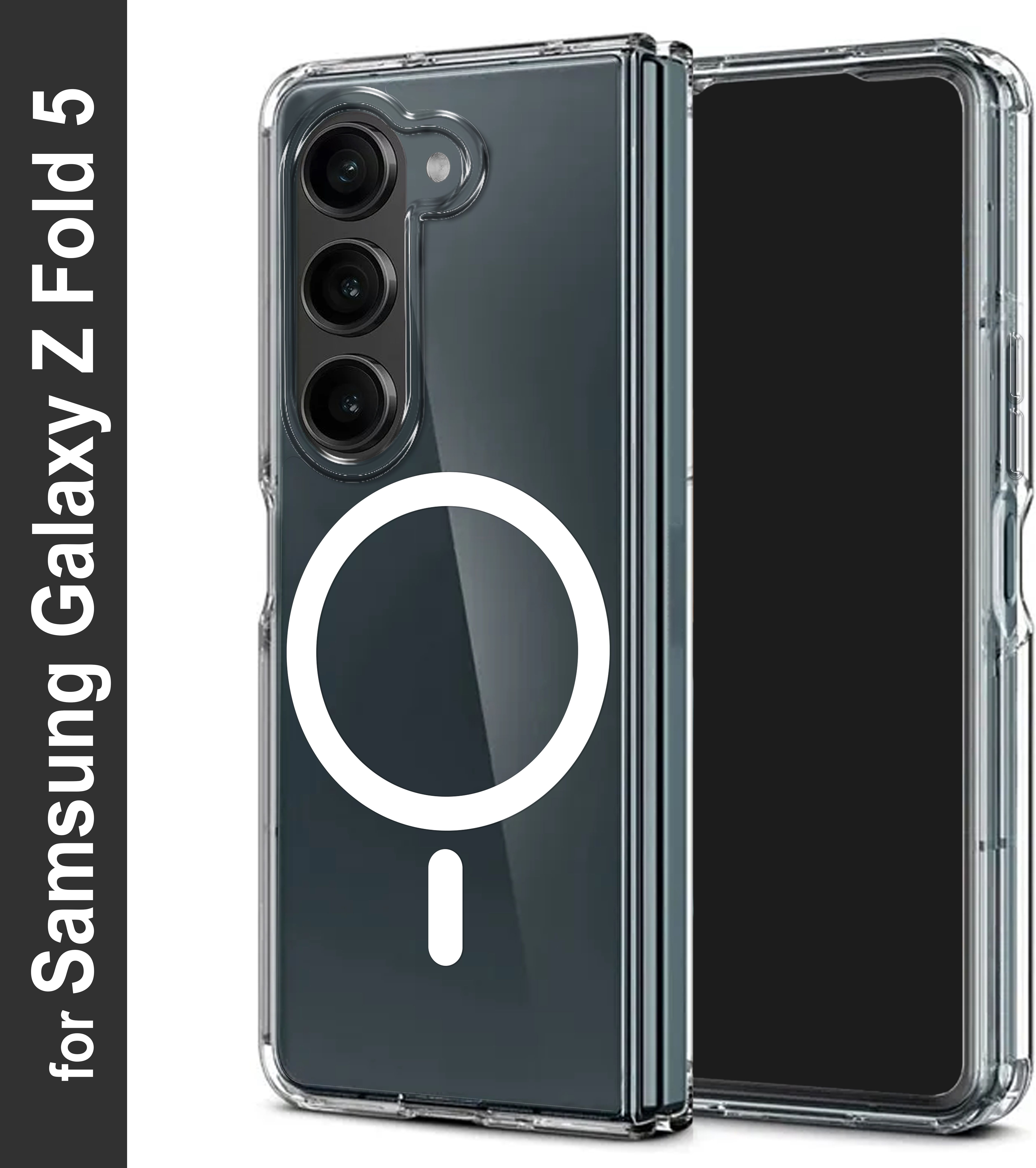Micvir Back Cover for Samsung Galaxy Z Fold 5 (Transparent, Magsafe, Pack of: 1)
