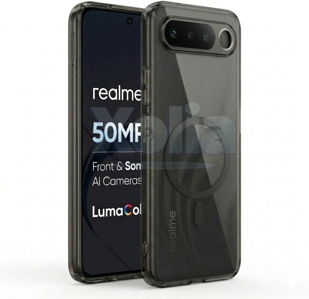Xolia Anti Yellow Back Cover for Realme 16 5G (Black, Anti-Yellow, Polycarbonate, Pack of: 1)