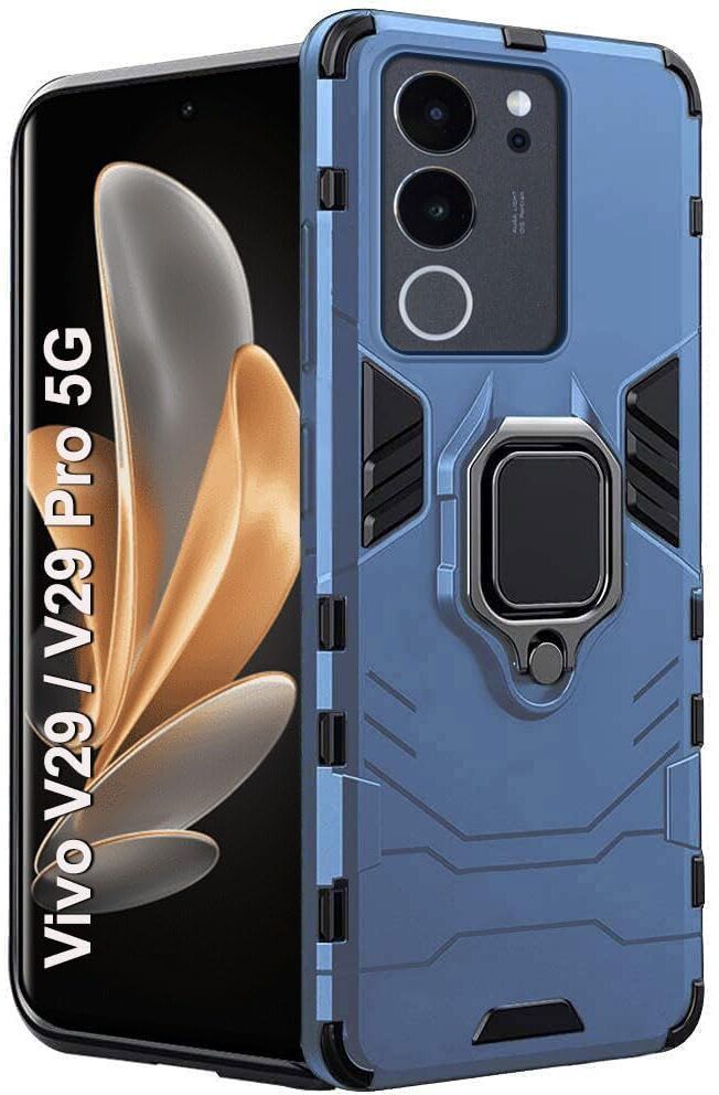 Micvir Back Cover for Vivo V29 5G (Blue, Shock Proof, Pack of: 1)
