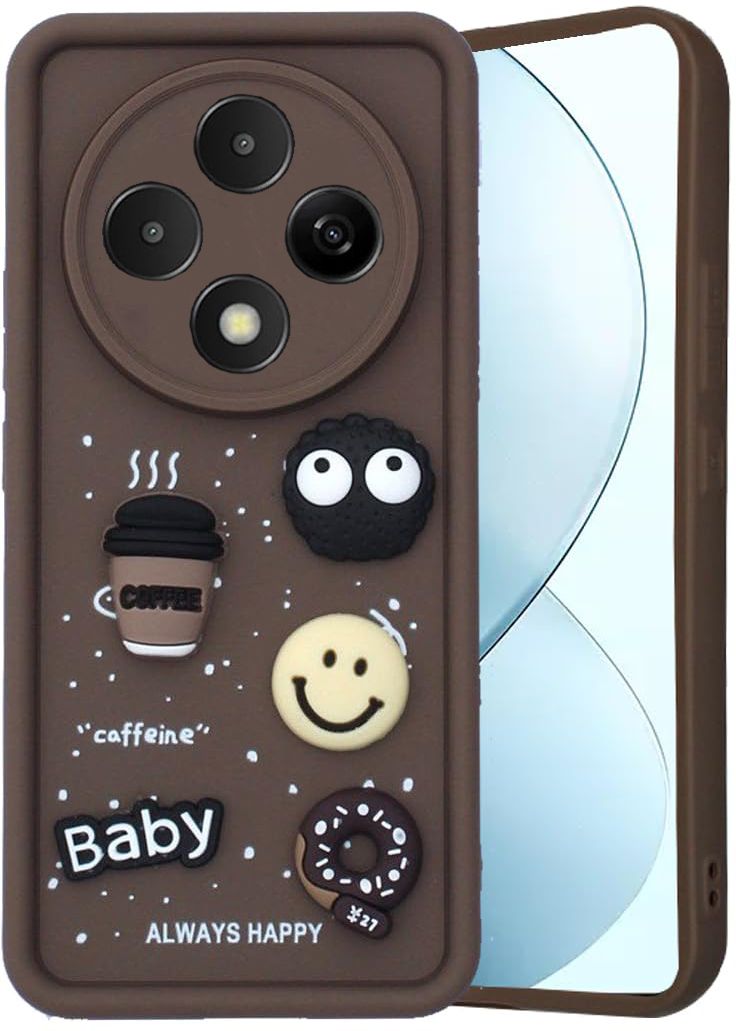 Micvir Back Cover for OPPO F27 5G (Brown, Silicon, Pack of: 1)