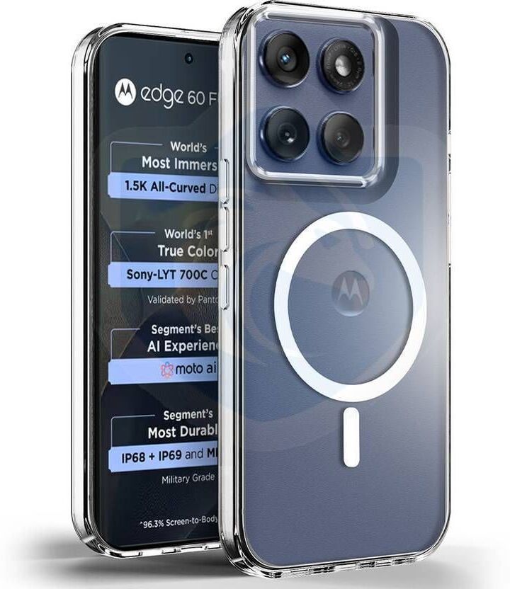 Xolia Back Cover for MOTOROLA Edge 60 Fusion 5G (Transparent, Shock Proof, Polycarbonate, Pack of: 1)