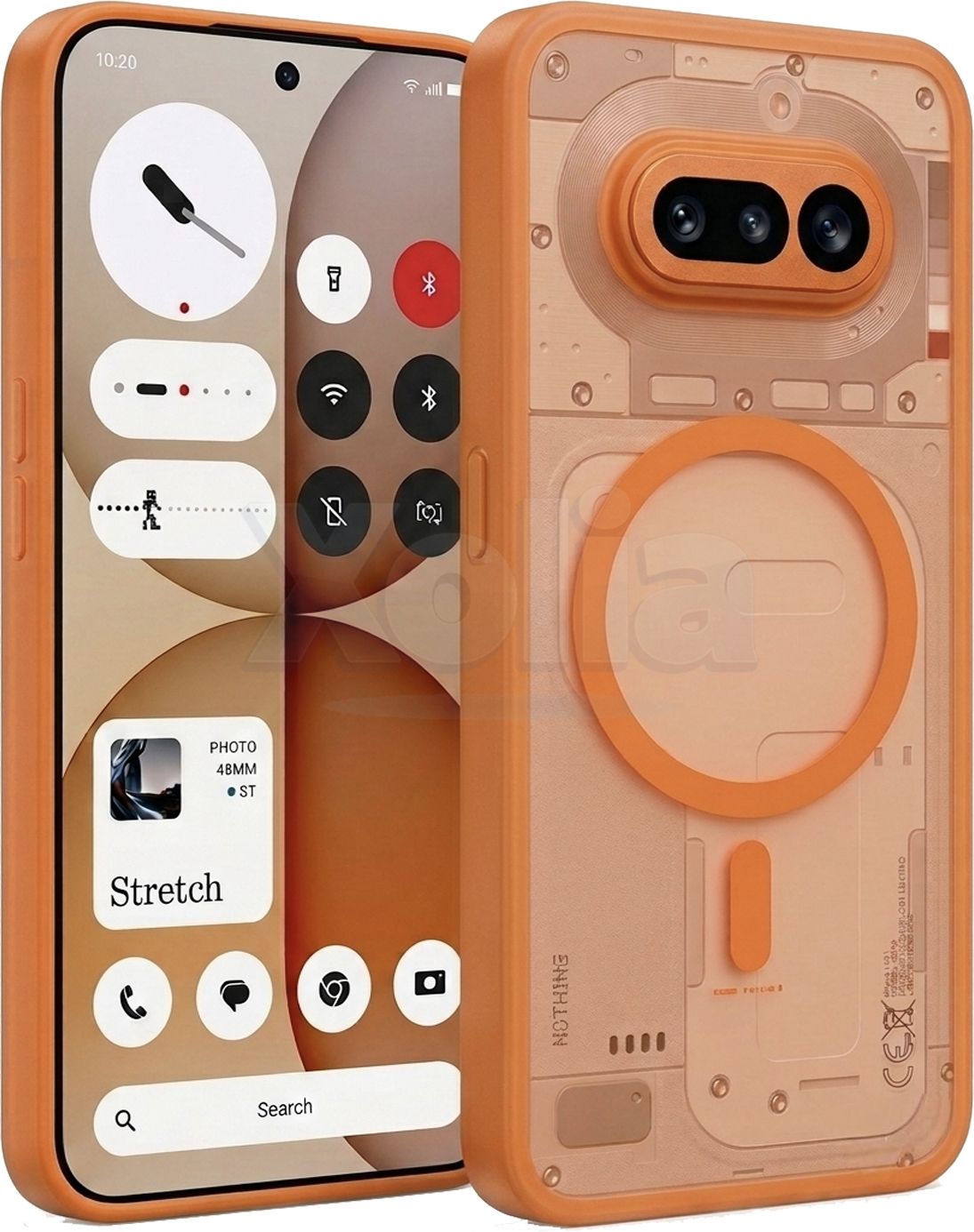 Xolia Back Cover for Nothing Phone 4a 5G (Orange, Shock Proof, Polycarbonate, Silicon, Pack of: 1)
