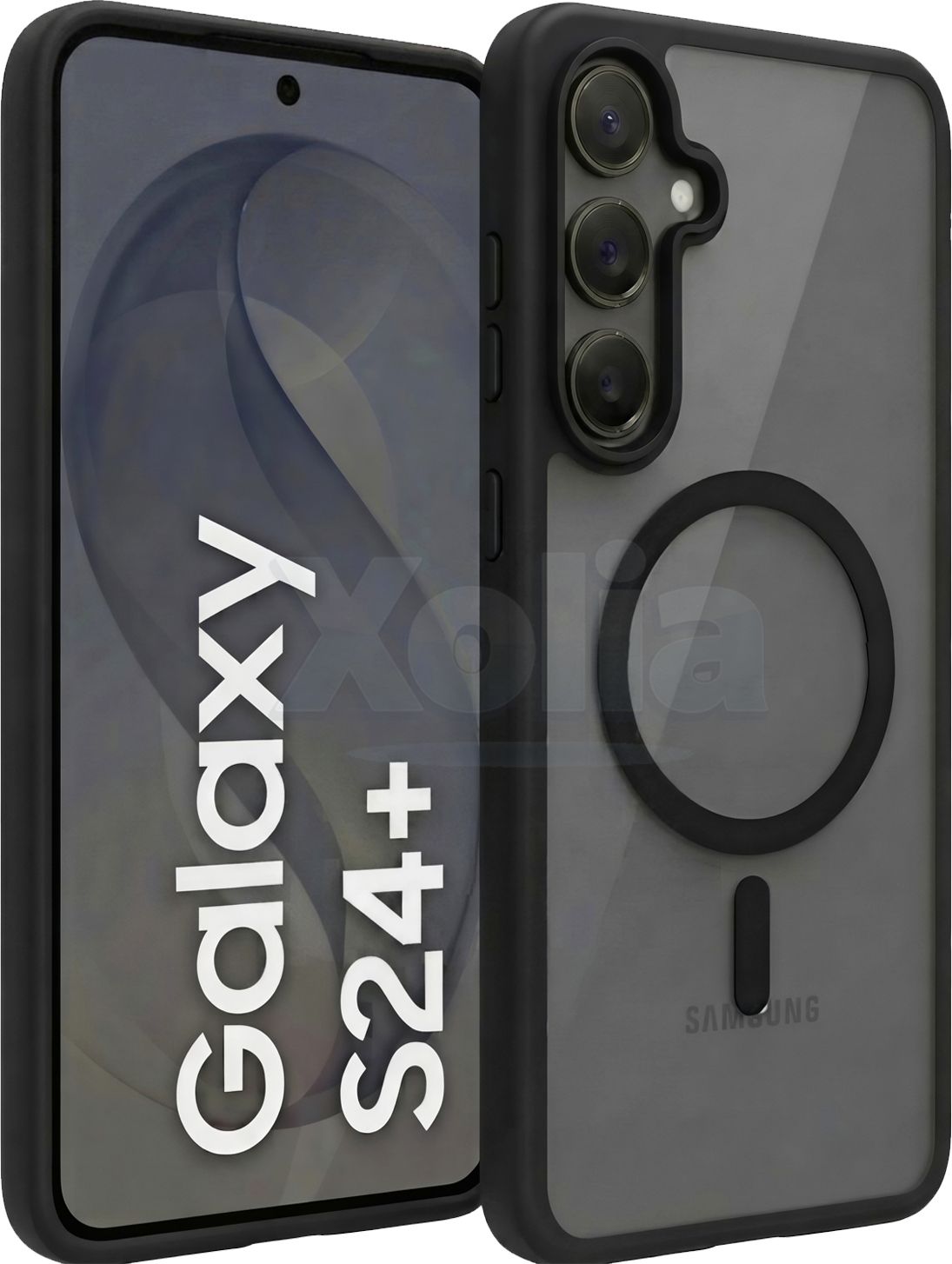 Xolia Back Cover for Samsung Galaxy S24 Plus 5G (Black, Shock Proof, Polycarbonate, Silicon, Pack of: 1)