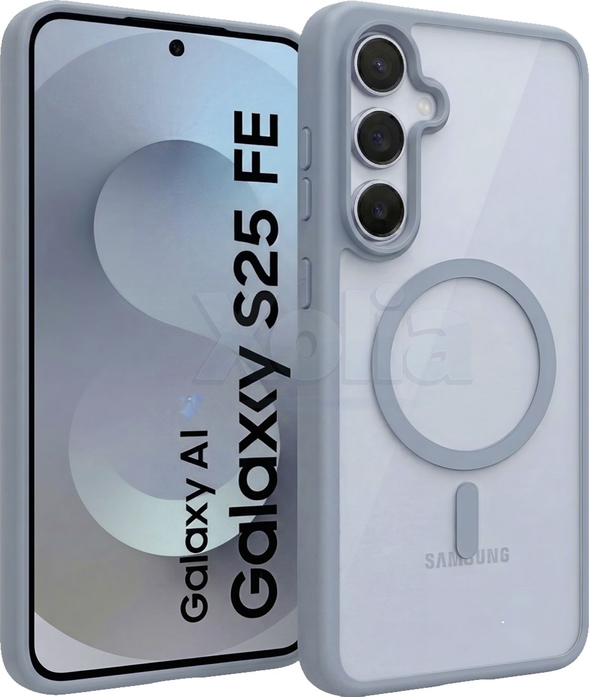 Xolia Back Cover for Samsung Galaxy S25 FE 5G (Grey, Shock Proof, Polycarbonate, Silicon, Pack of: 1)