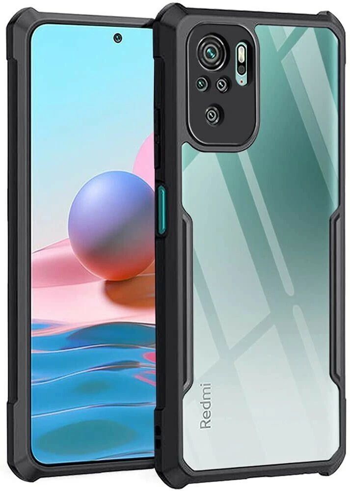 Micvir Back Cover for Mi Redmi Note 11 SE (Transparent, Black, Shock Proof, Polycarbonate, Pack of: 1)