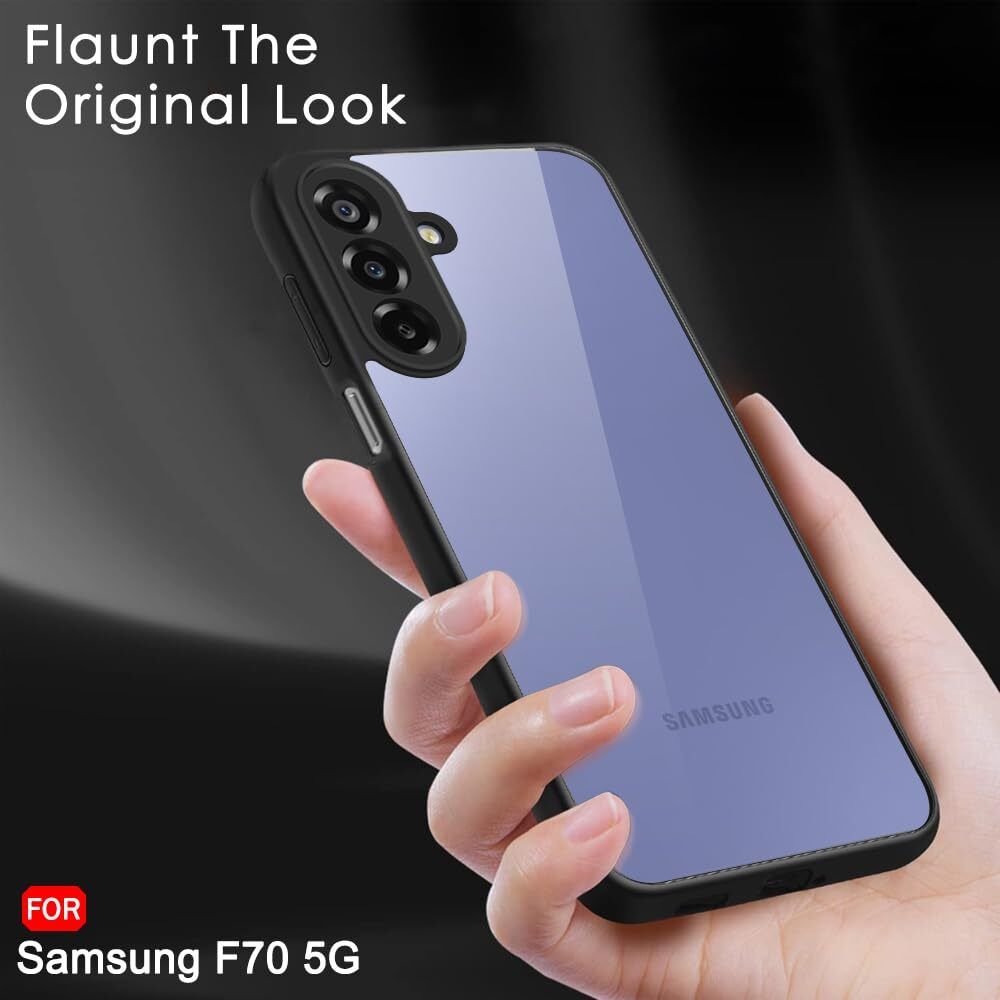 Xolia Back Cover for Samsung Galaxy F70 5G (Transparent, Black, Shock Proof, Plastic, Silicon, Pack of: 1) — image 4 of 4