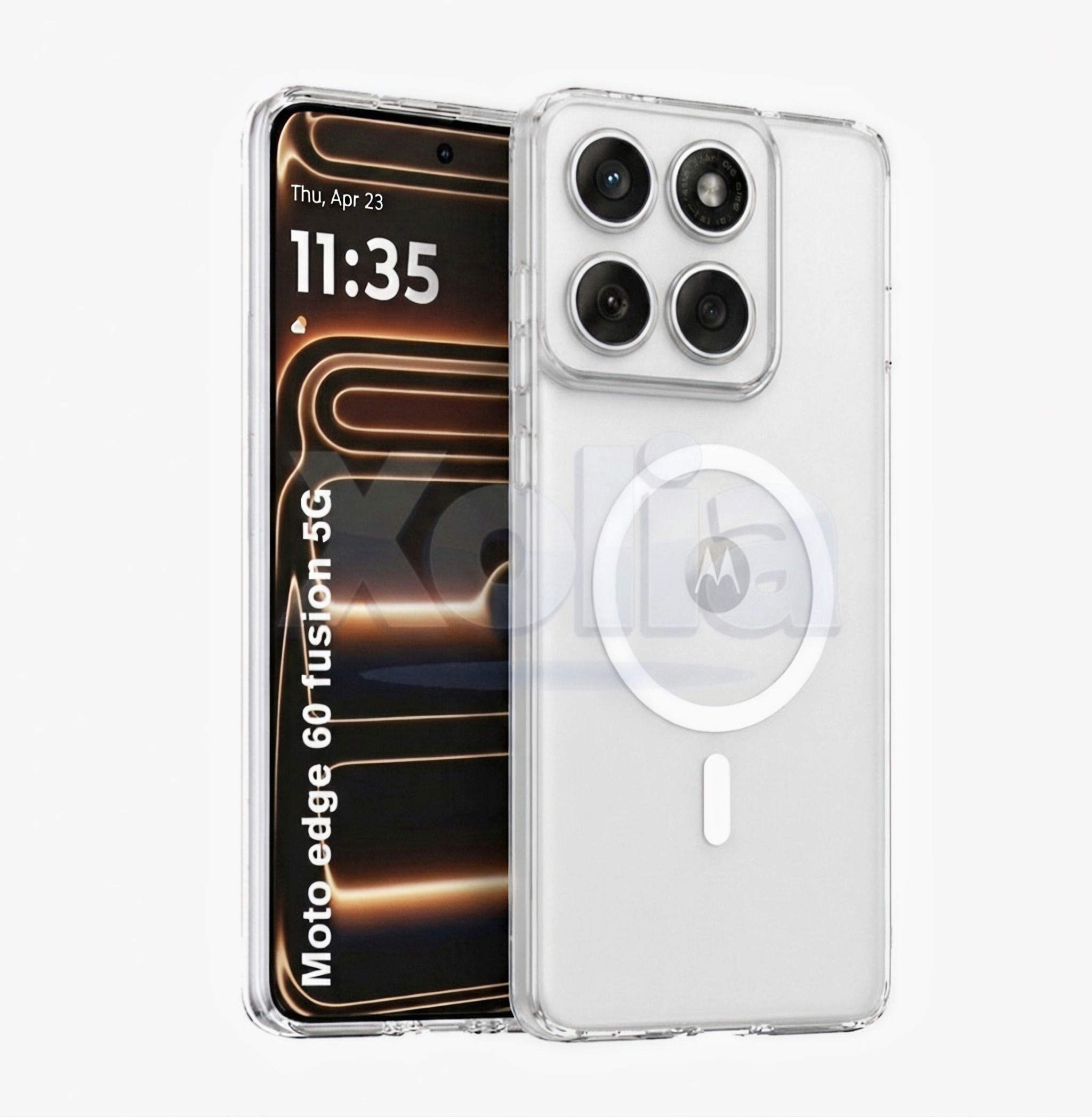Xolia Back Cover for MOTOROLA Edge 60 Fusion 5G (White, Shock Proof, Polycarbonate, Silicon, Pack of: 1)