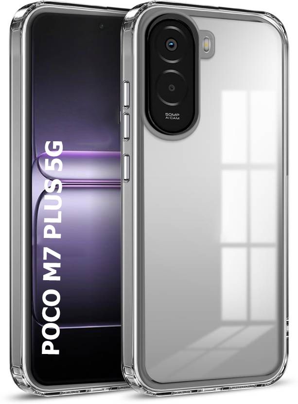Micvir Back Cover for Poco M7 Plus 5G (Transparent, Shock Proof, Polycarbonate, Pack of: 1) — image 1 of 1
