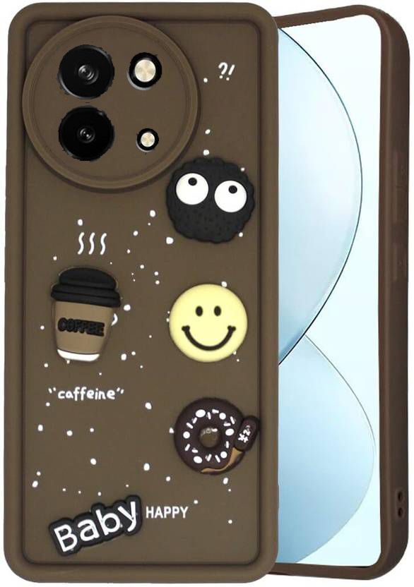 Micvir Back Cover for Vivo Y58 5G (Brown, Silicon, Pack of: 1)