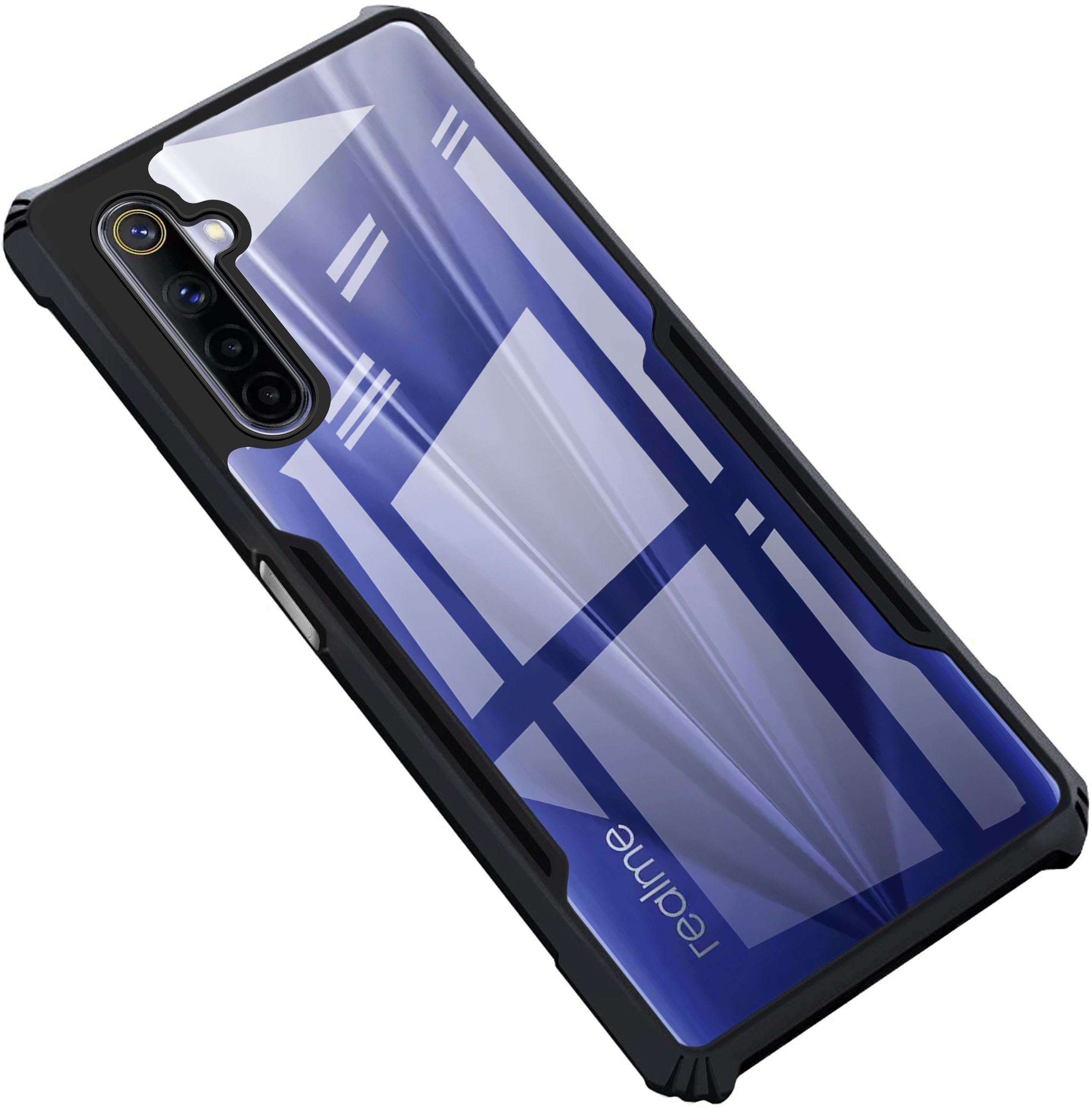 Micvir Back Cover for Realme 6 5G (Transparent, Black, Shock Proof, Polycarbonate, Pack of: 1)