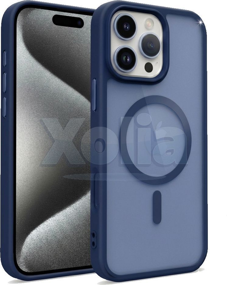 Xolia Back Cover for Apple iPhone 15 Pro (Blue, Shock Proof, Polycarbonate, Silicon, Pack of: 1)