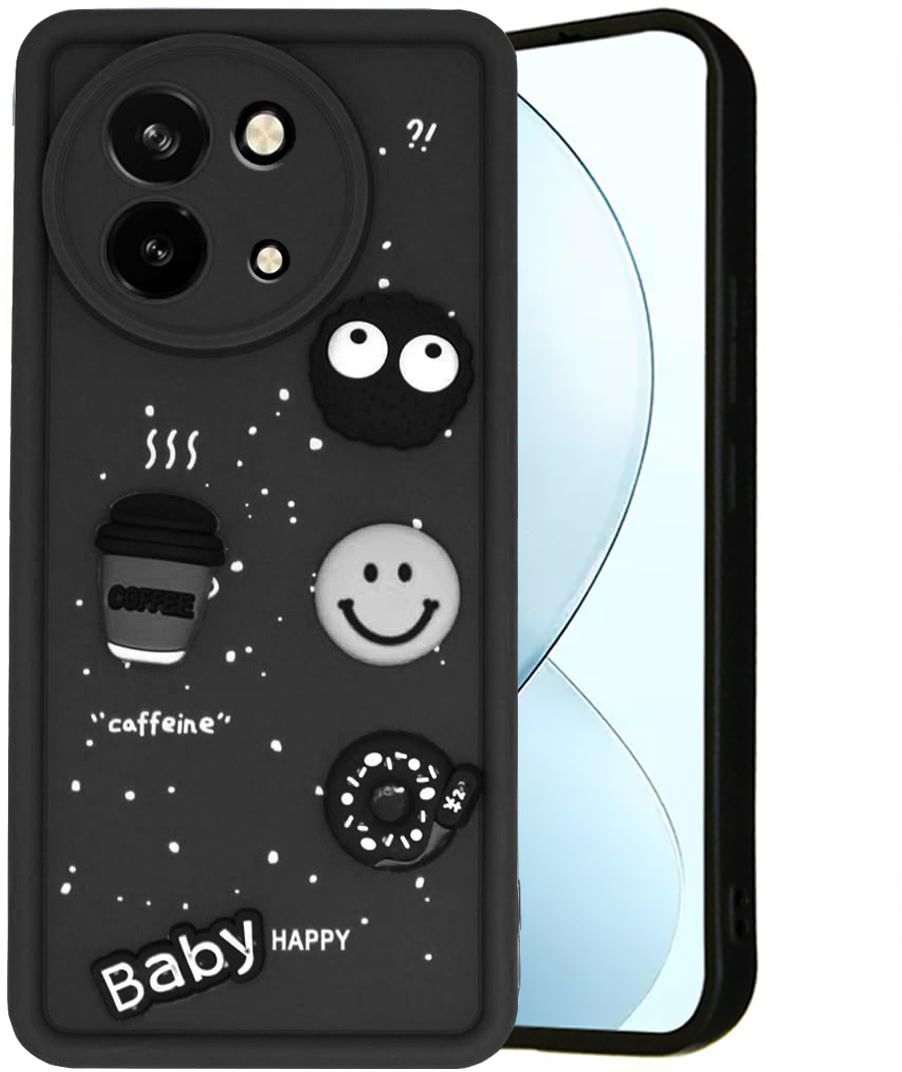Micvir Back Cover for Vivo Y58 5G (Black, Silicon, Pack of: 1)