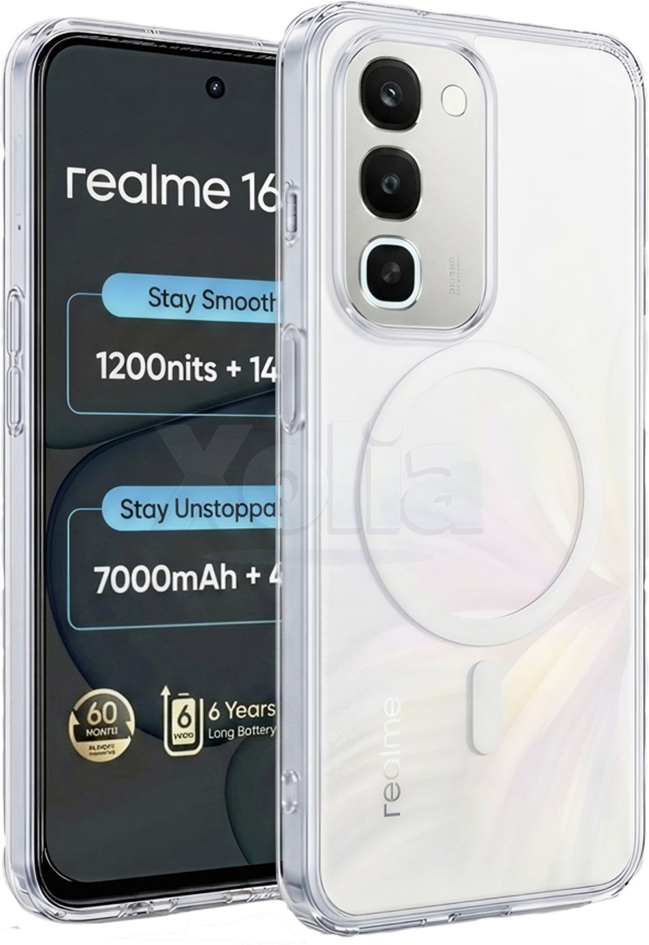 Xolia Back Cover for realme 16x 5G (Transparent, Shock Proof, Polycarbonate, Pack of: 1)