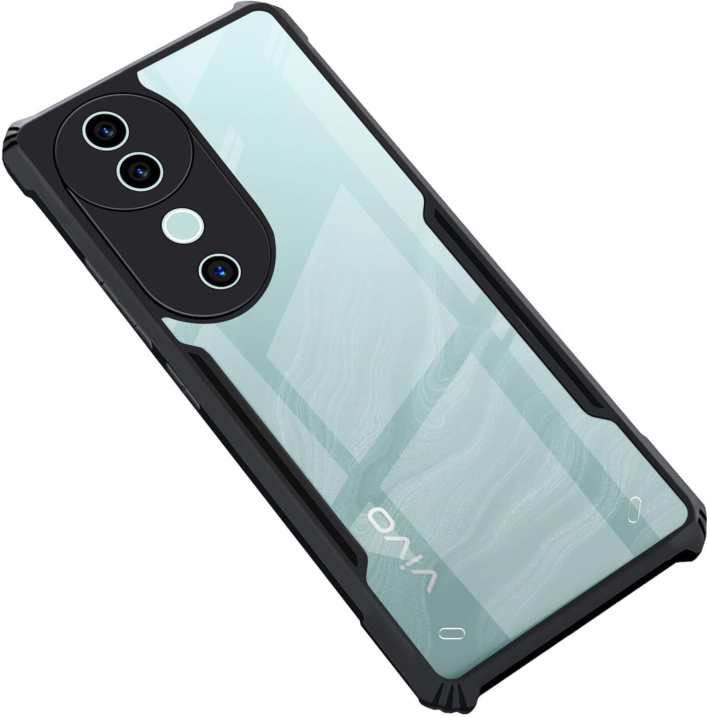 Black Border - Transparent Back iPaky Mobile Back Cover Case