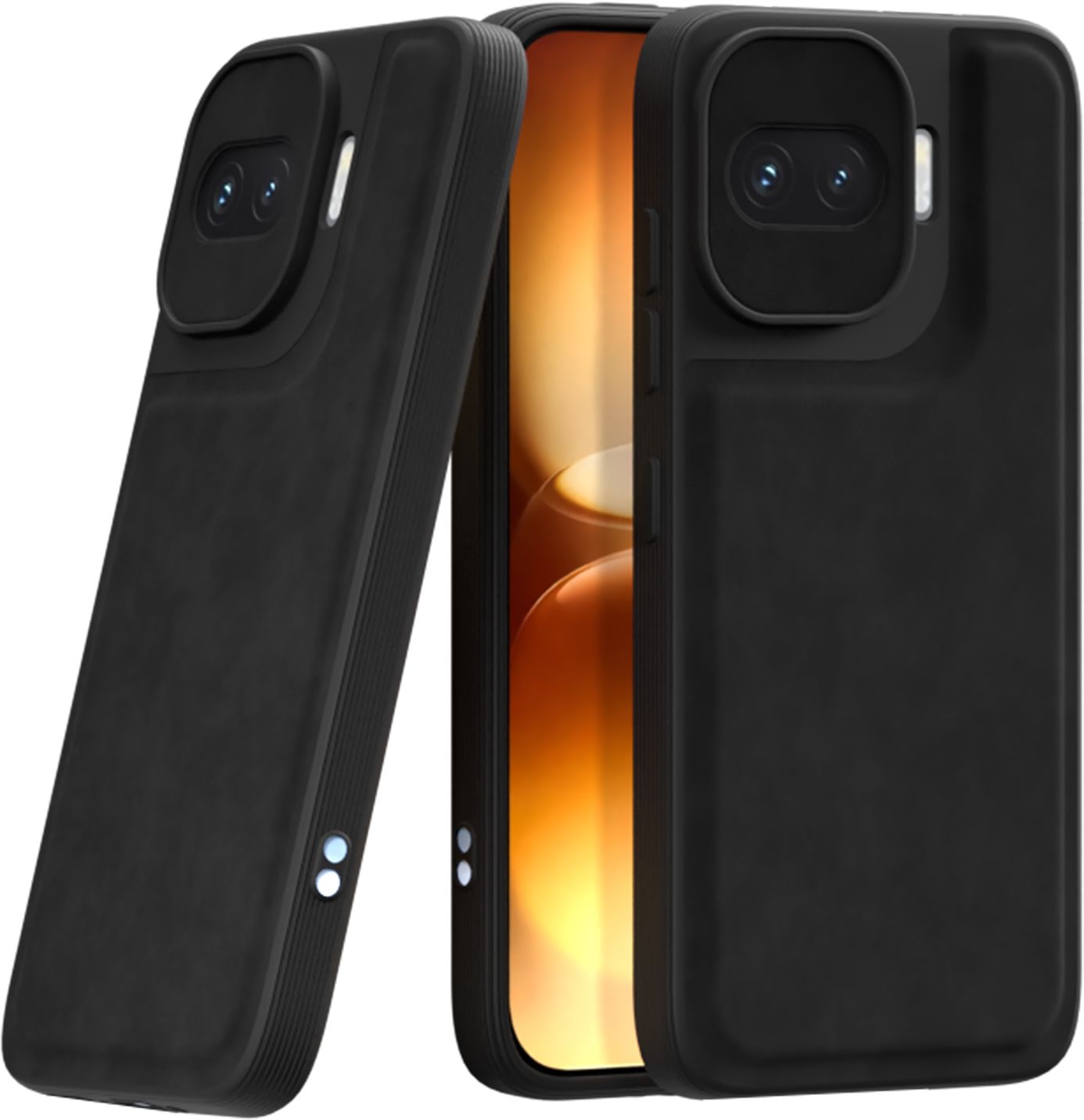 Xolia Back Cover for IQOO 15r 5G (Black, Camera Bump Protector, Artificial Leather, Pack of: 1) — image 1 of 5