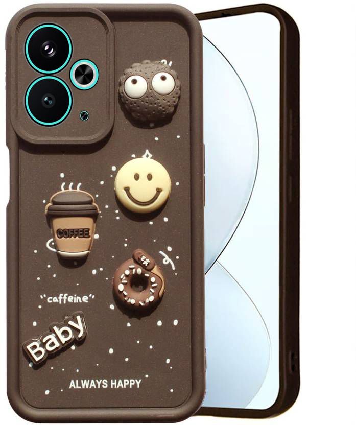 Micvir Back Cover for Realme 14T 5G (Brown, Silicon, Pack of: 1)