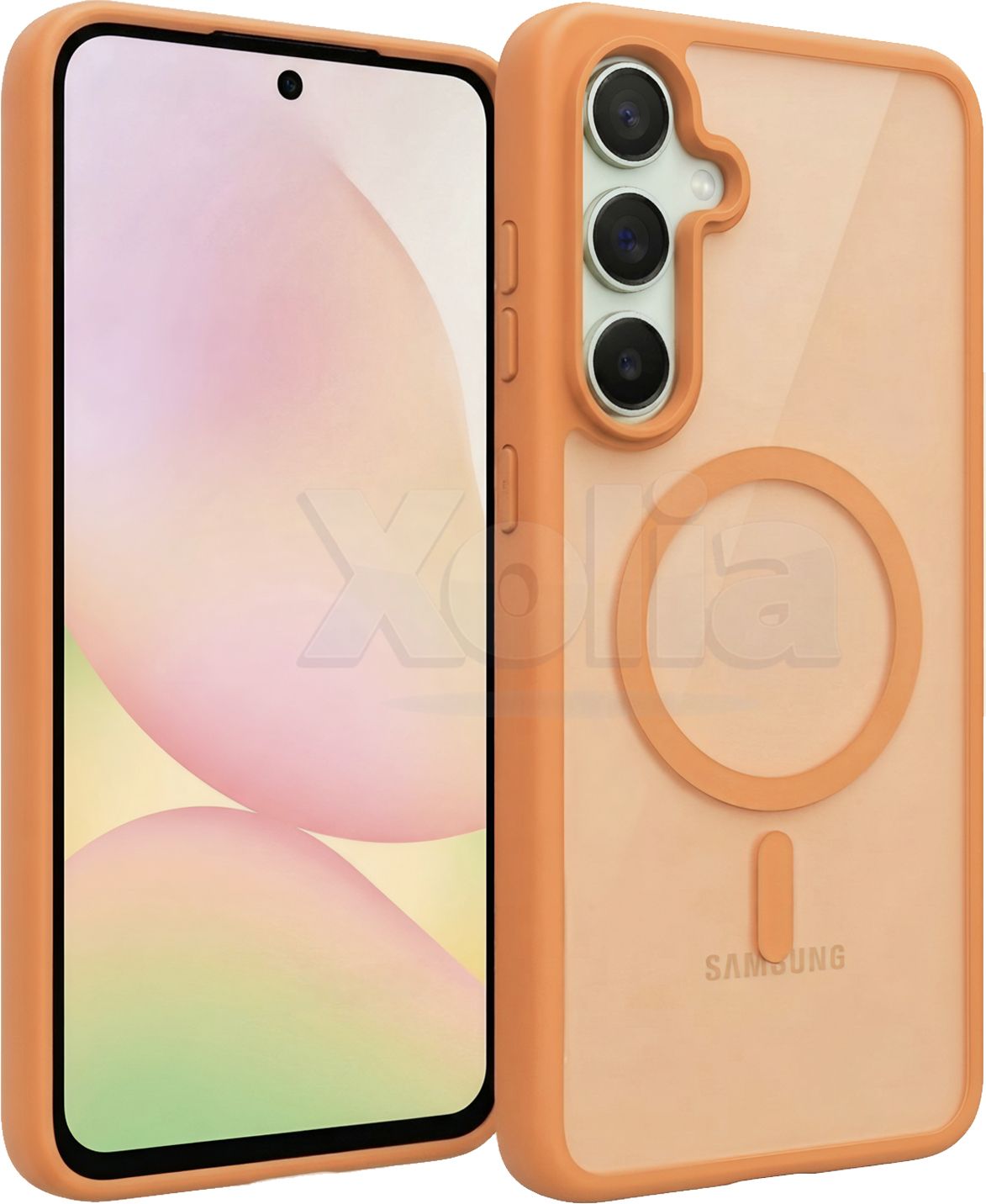 Xolia Back Cover for Samsung Galaxy A56 5G (Orange, Shock Proof, Polycarbonate, Silicon, Pack of: 1)