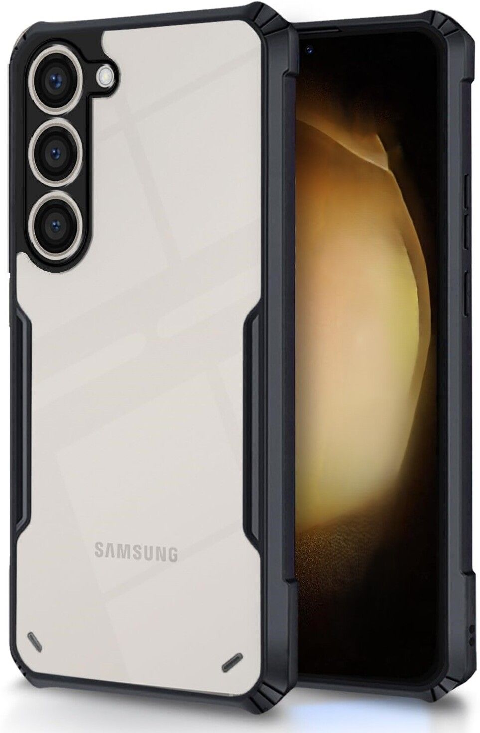 Black Border - Transparent Back iPaky Mobile Back Cover Case