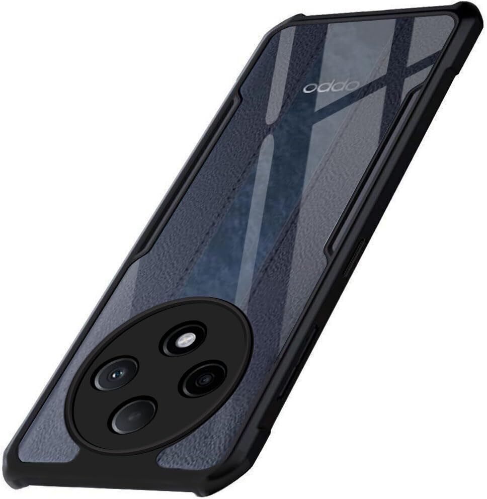Micvir Back Cover for OPPO F27 Pro Plus 5G (Transparent, Black, Shock Proof, Polycarbonate, Pack of: 1)