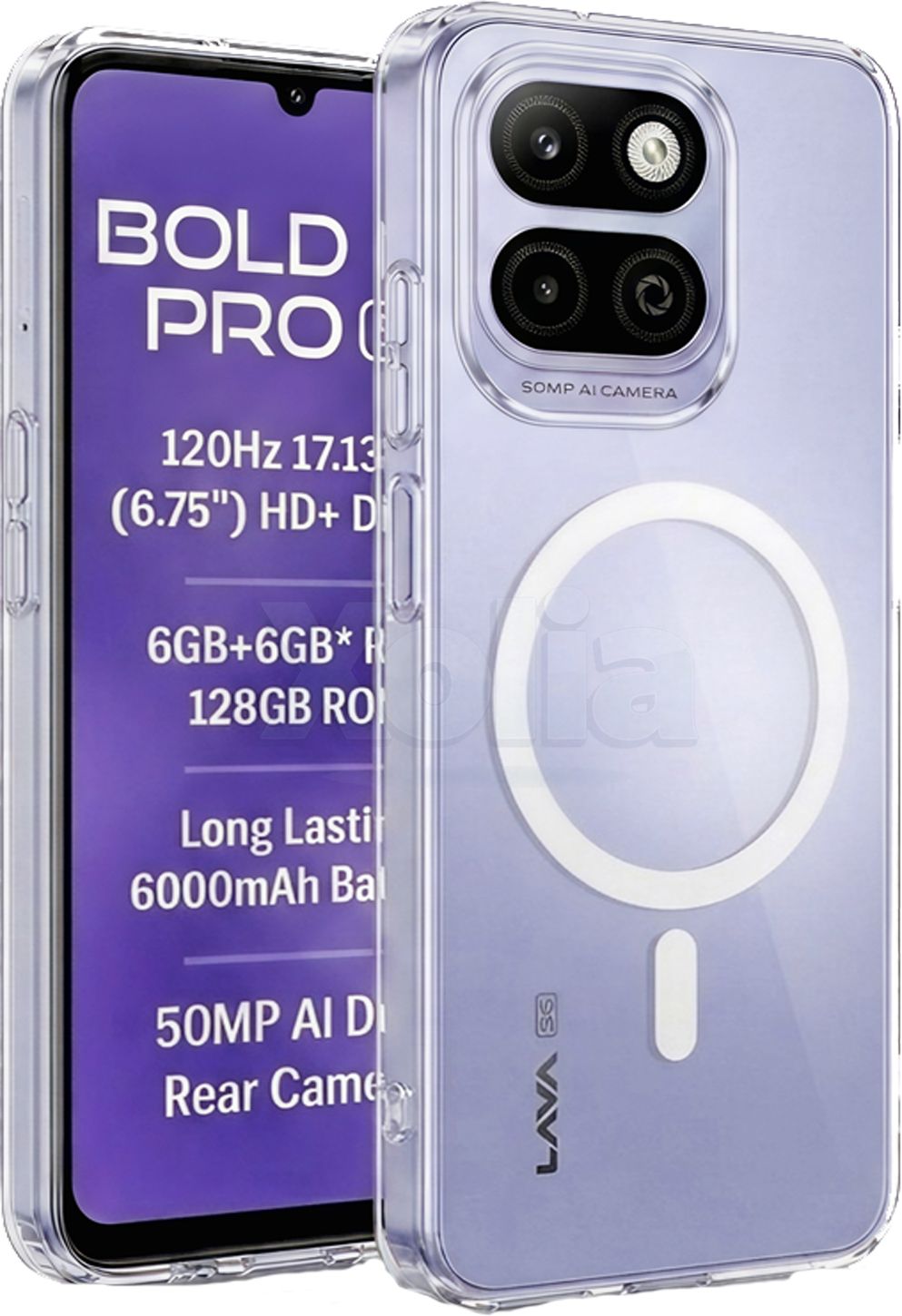 Xolia Back Cover for Lava Bold N4 Pro 5G (Transparent, Shock Proof, Polycarbonate, Pack of: 1)