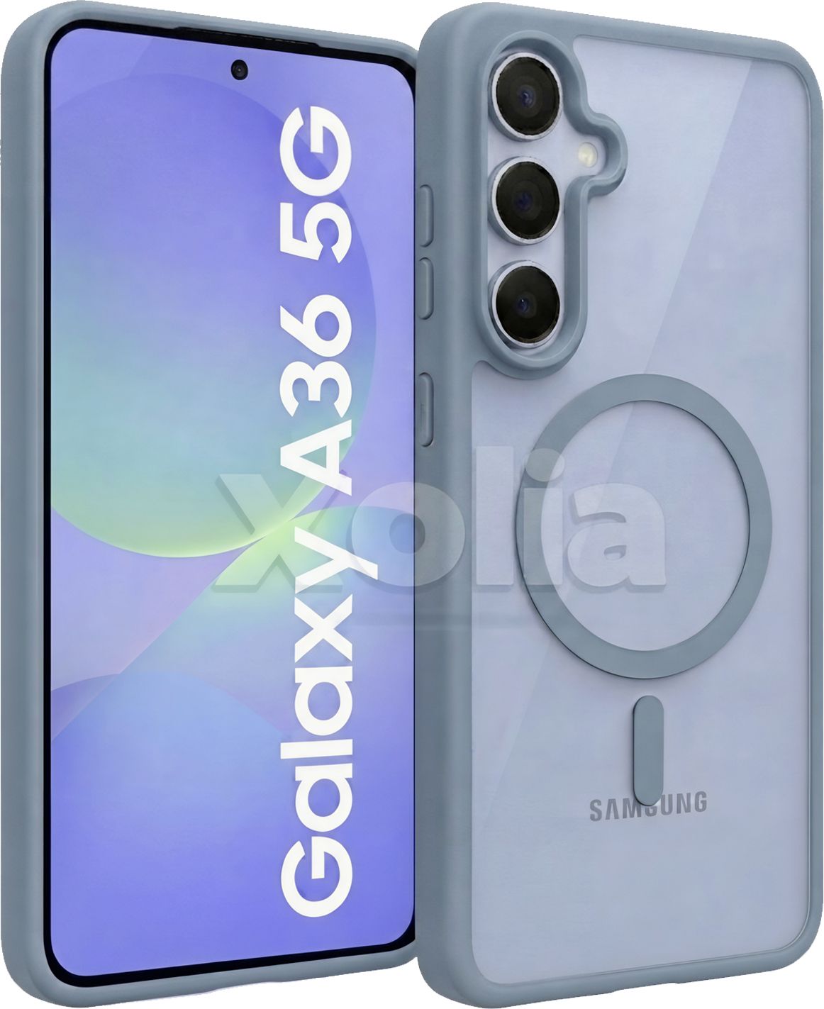 Xolia Back Cover for Samsung Galaxy A36 5G (Grey, Shock Proof, Polycarbonate, Silicon, Pack of: 1)
