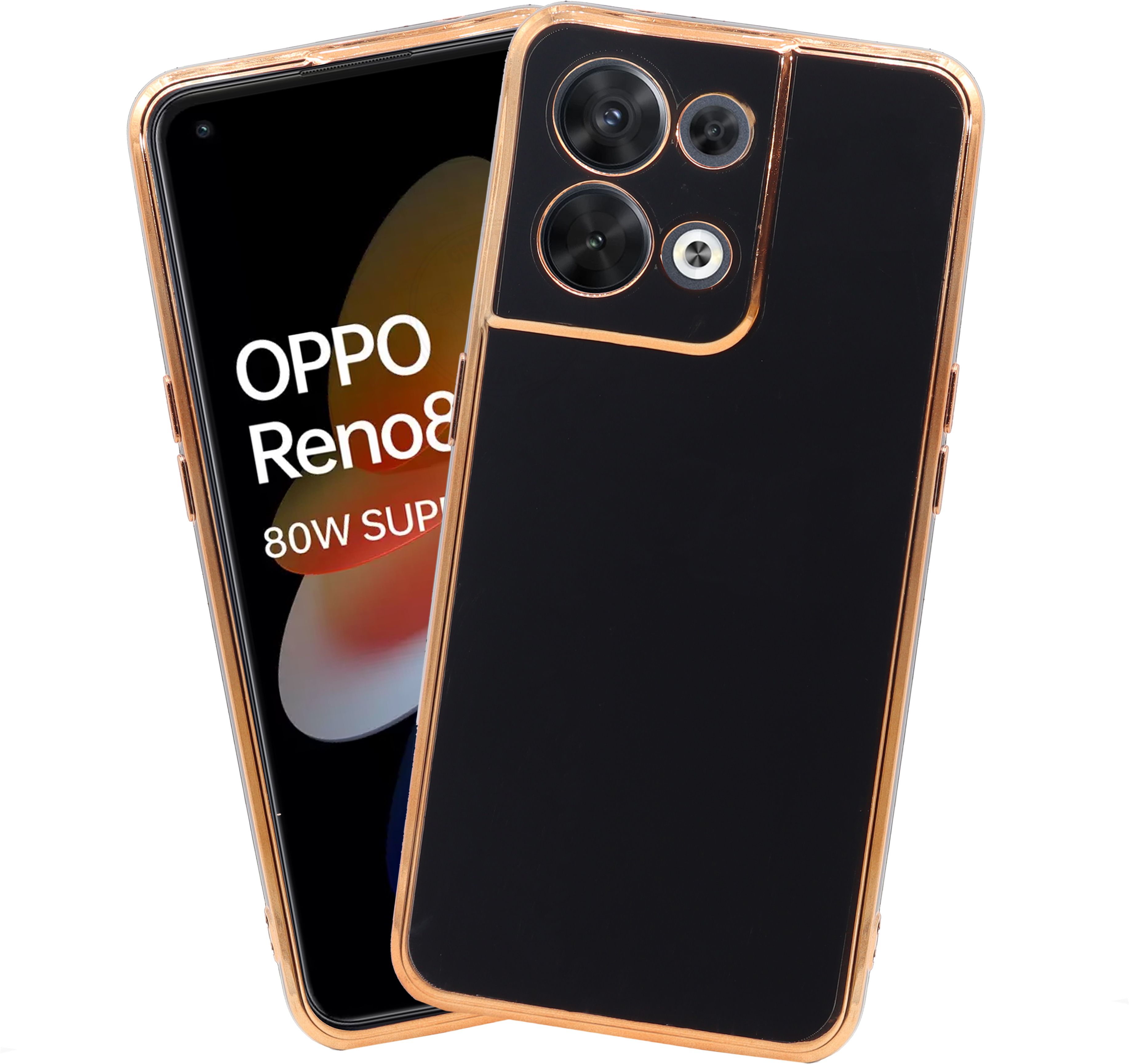 Oppo Reno 8 - 6D Chrome Mobile Back Cover