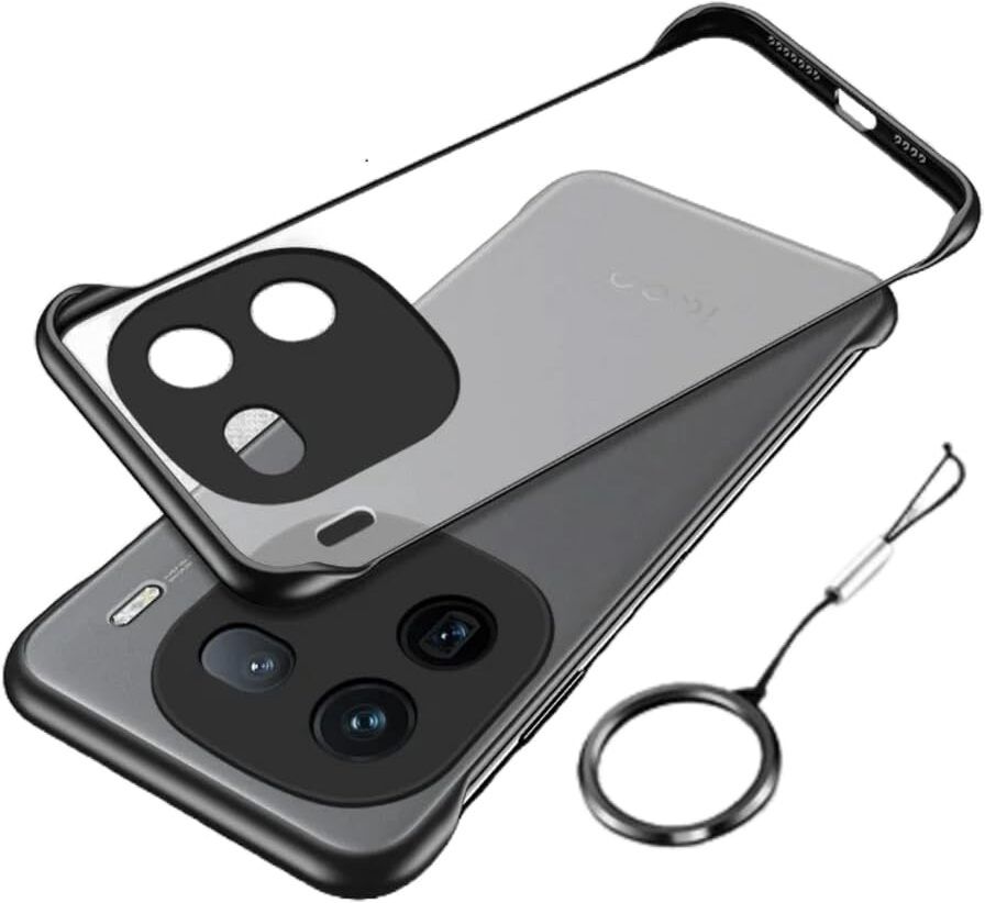 Micvir Back Cover for iQOO 12 5G (Black, Plastic, Pack of: 1)