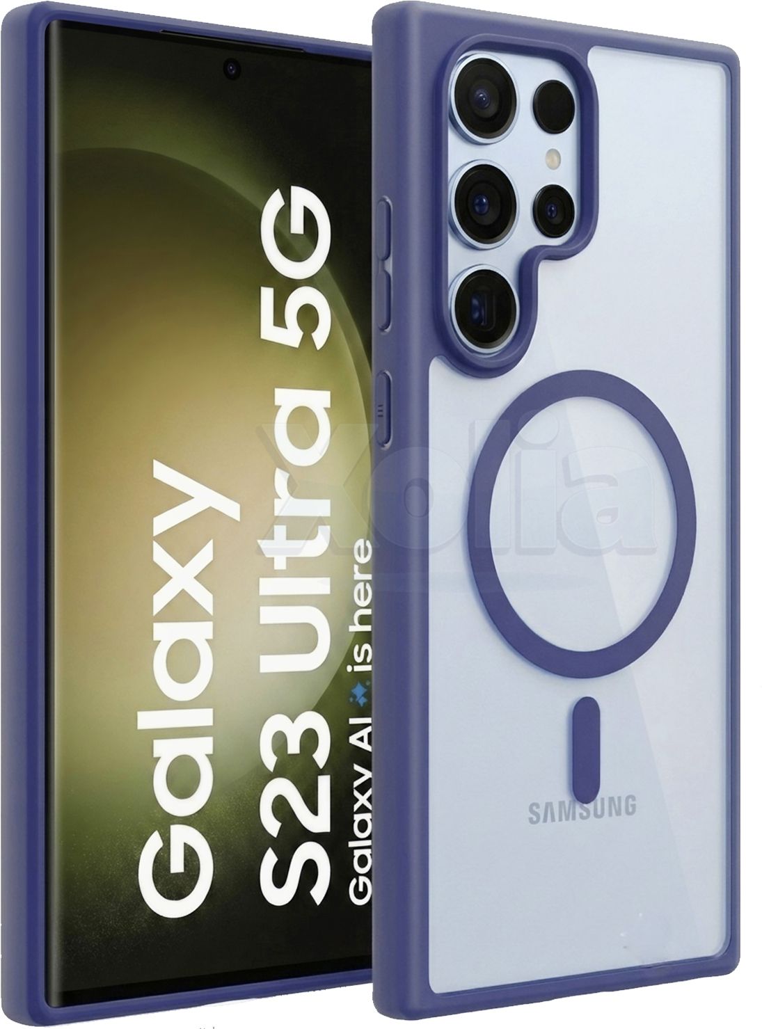 Xolia Back Cover for Samsung Galaxy S23 Ultra 5G (Blue, Shock Proof, Polycarbonate, Silicon, Pack of: 1)