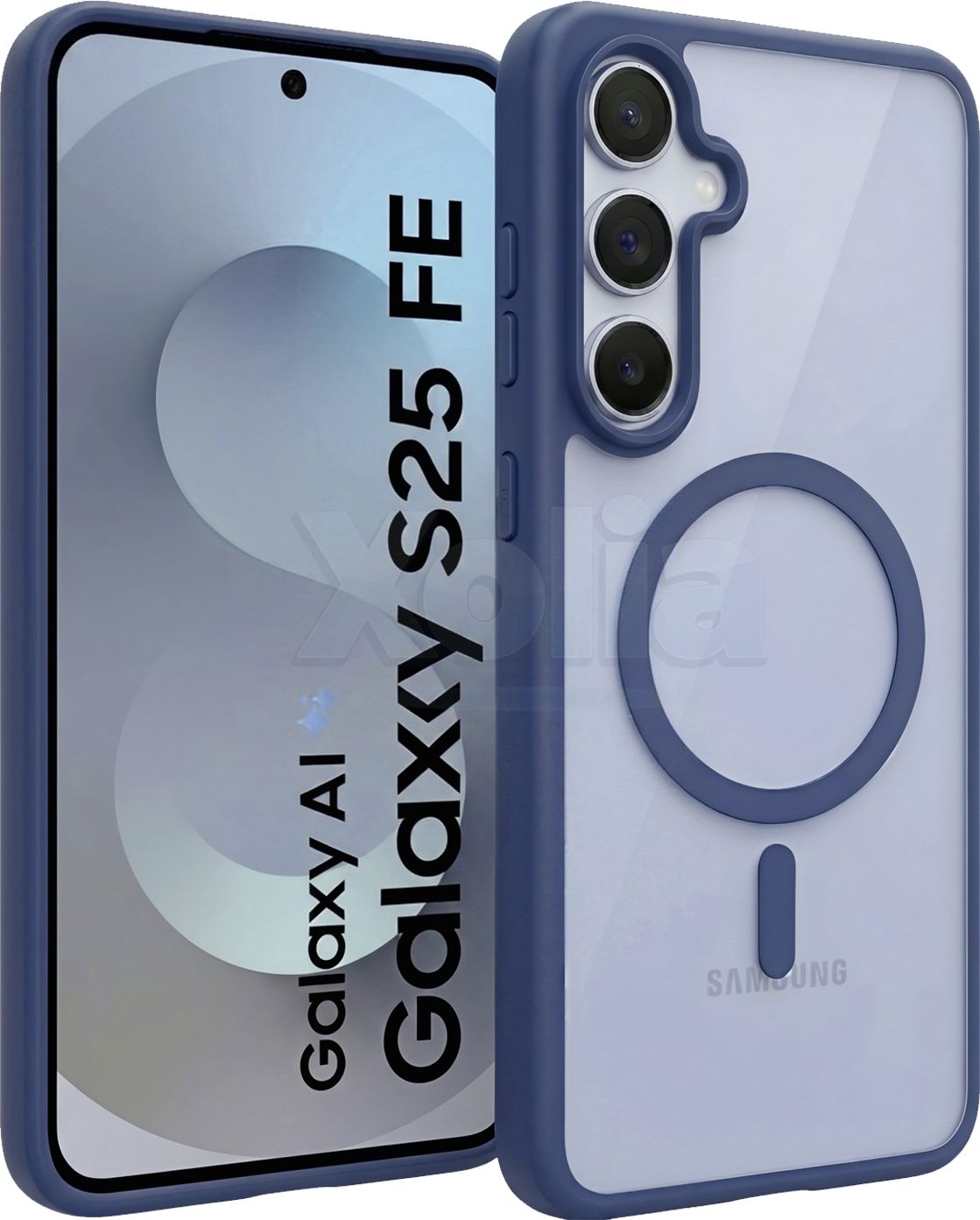Xolia Back Cover for Samsung Galaxy S25 FE 5G (Blue, Shock Proof, Polycarbonate, Silicon, Pack of: 1)