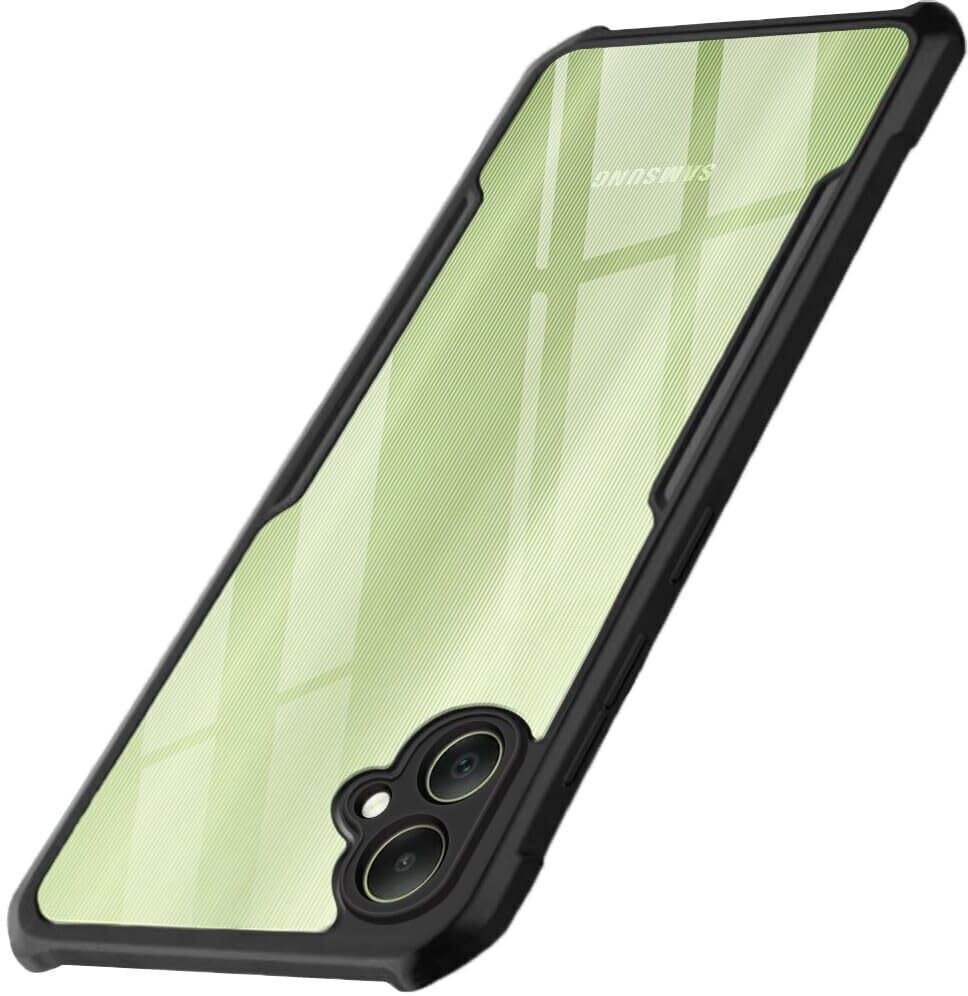 Micvir Back Cover for Samsung Galaxy A05 (Transparent, Black, Shock Proof, Polycarbonate, Pack of: 1)