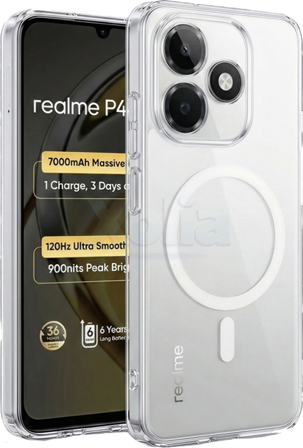Xolia Back Cover for Realme P4s Lite 5G (Transparent, Shock Proof, Polycarbonate, Pack of: 1)