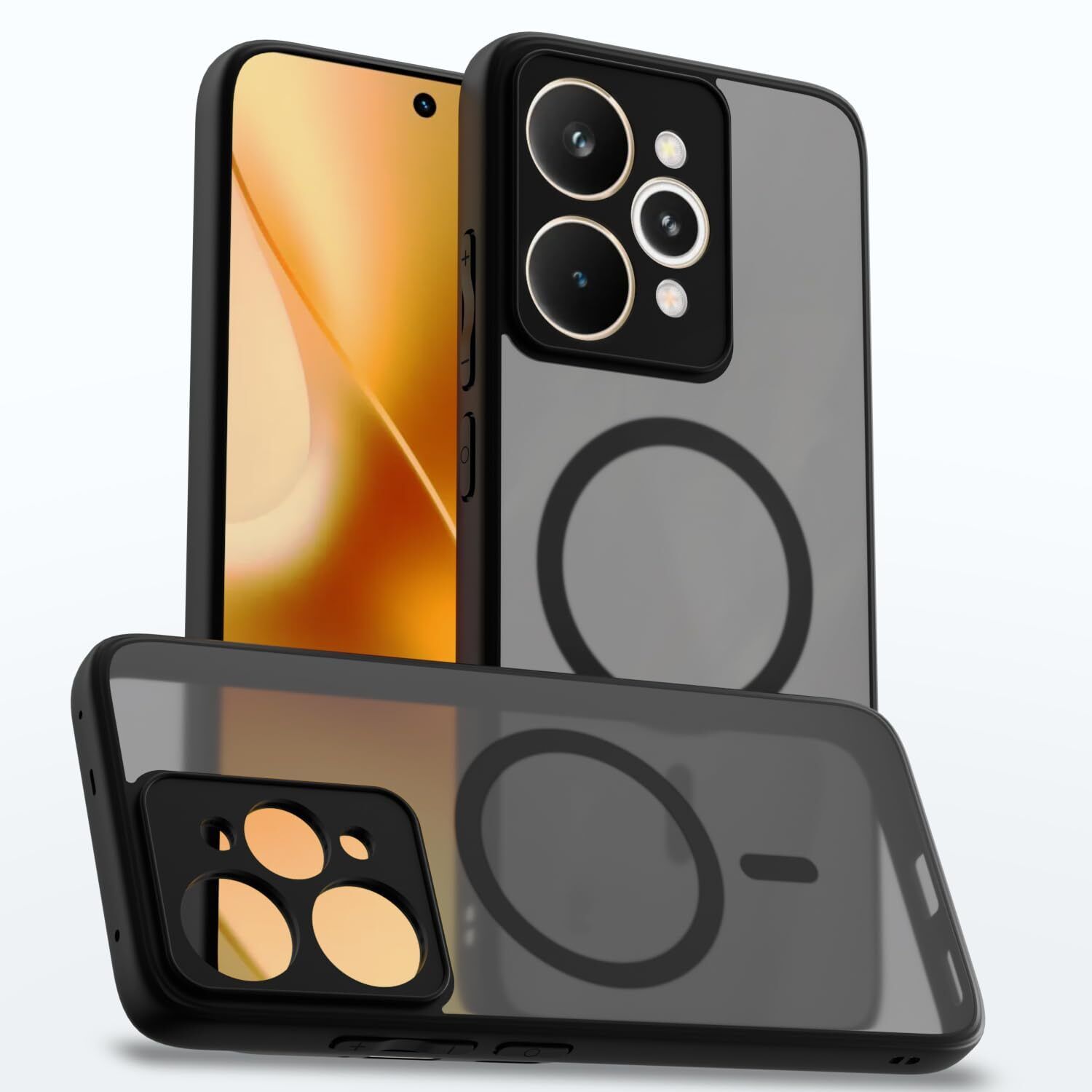 Micvir Back Cover for Realme 15 Pro 5G (Black, Shock Proof, Plastic, Silicon, Pack of: 1) — image 1 of 1