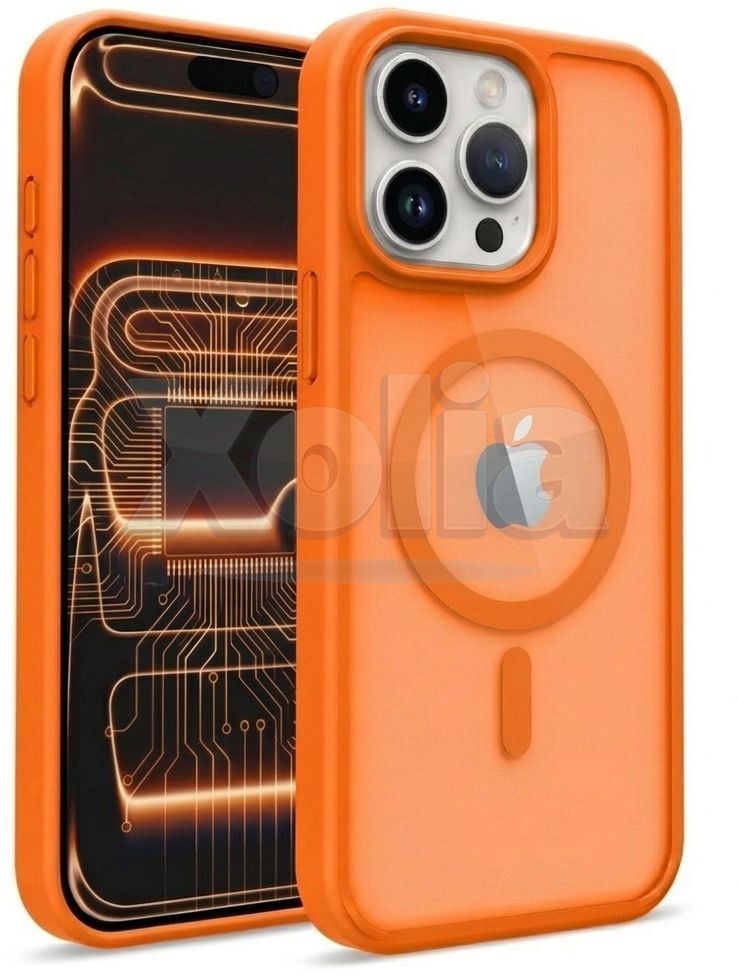 Xolia Back Cover for Apple iPhone 16 Pro Max (Orange, Shock Proof, Polycarbonate, Silicon, Pack of: 1)