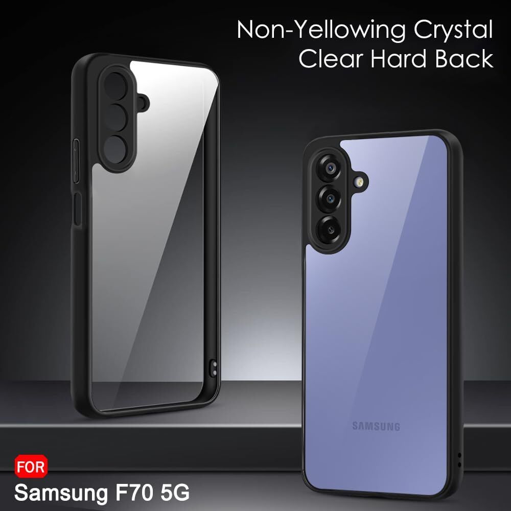 Xolia Back Cover for Samsung Galaxy F70 5G (Transparent, Black, Shock Proof, Plastic, Silicon, Pack of: 1) — image 2 of 4