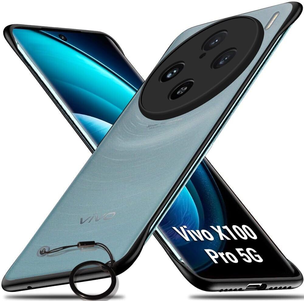 Micvir Back Cover for Vivo X100 PRO 5G (Black, Plastic, Pack of: 1)