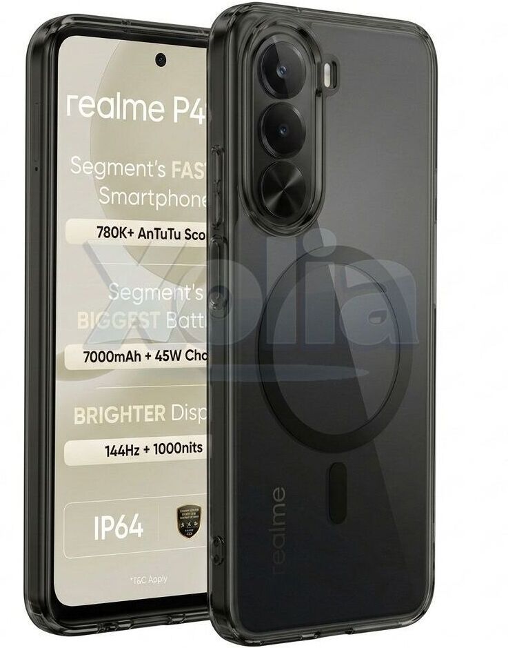 Xolia Anti Yellow Back Cover for Realme P4x 5G (Black, Anti-Yellow, Polycarbonate, Pack of: 1)