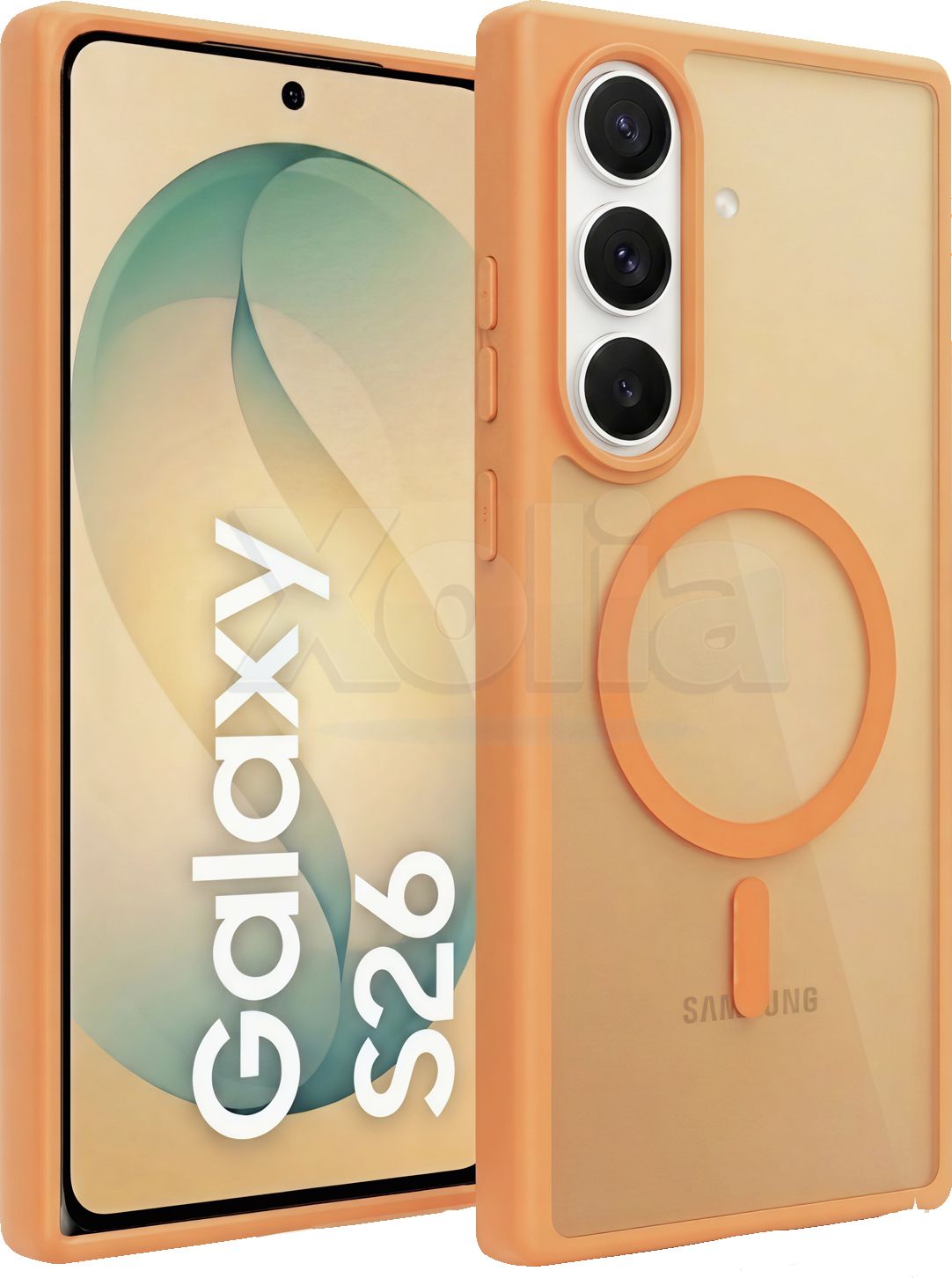Xolia Back Cover for Samsung Galaxy S26 5G (Orange, Shock Proof, Polycarbonate, Silicon, Pack of: 1)