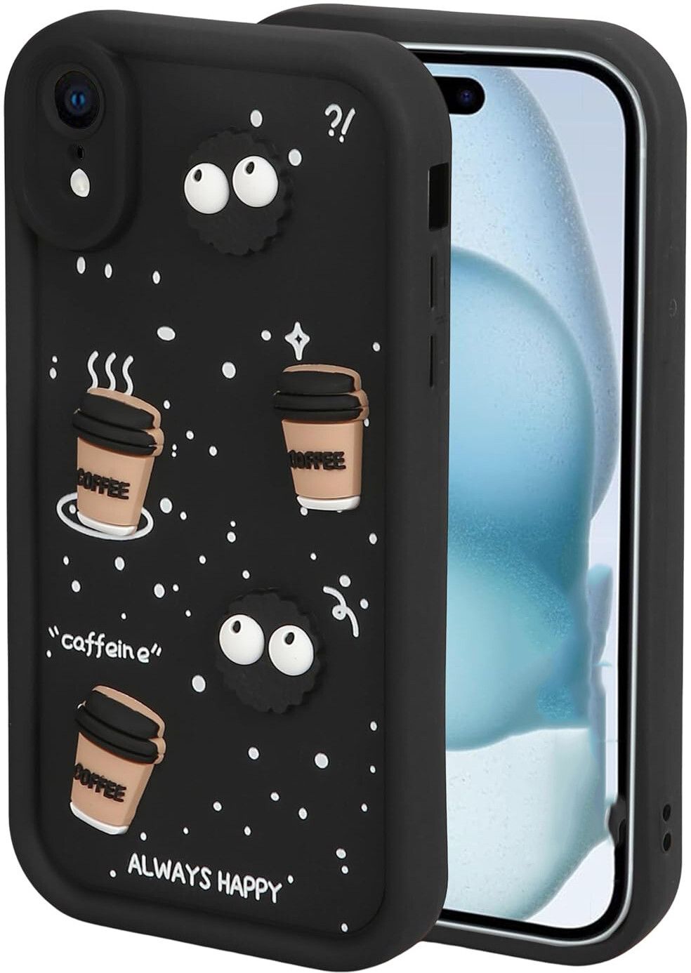 Micvir Back Cover for Apple iPhone XR (Black, Silicon, Pack of: 1)
