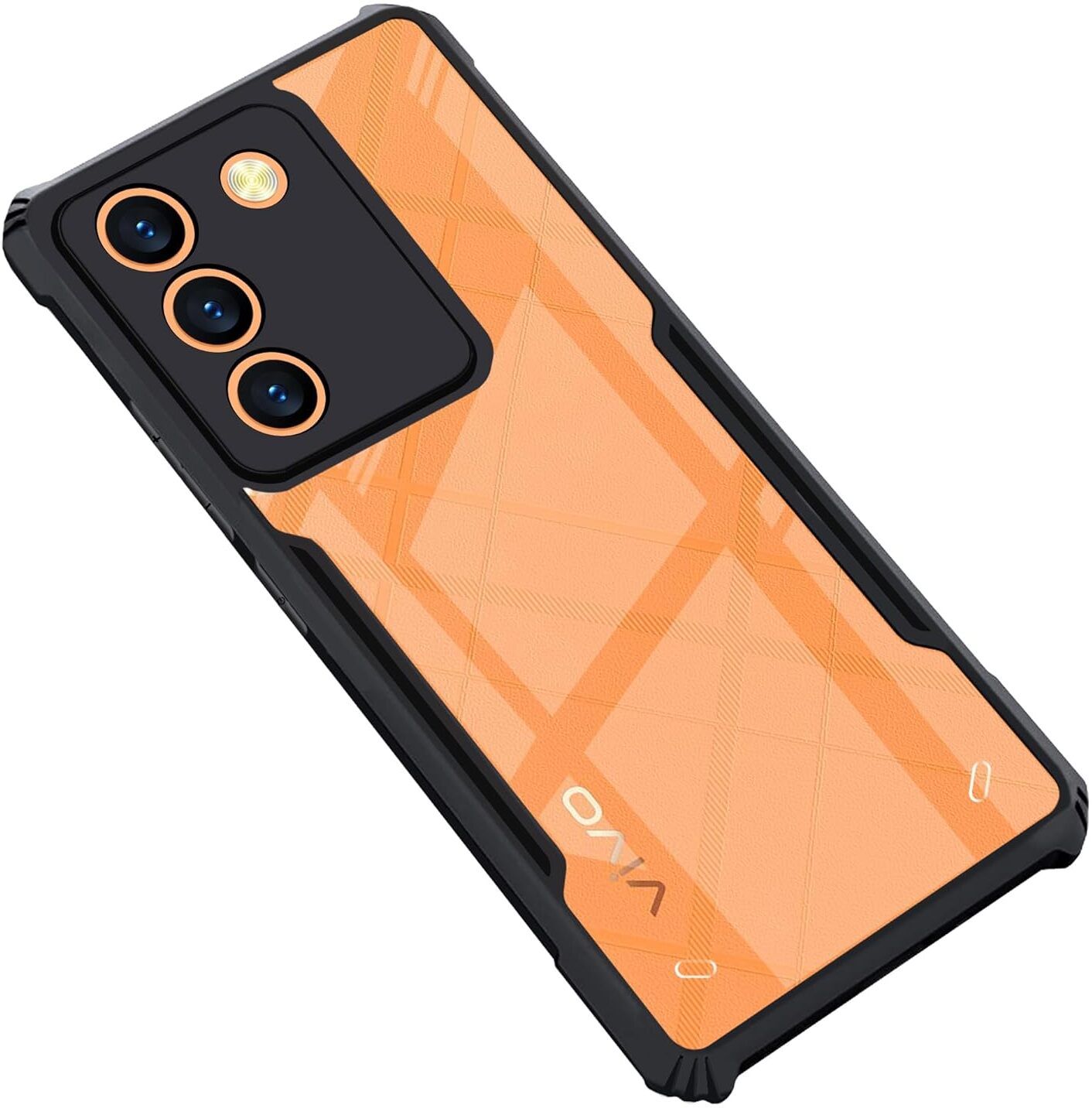 Black Border - Transparent Back iPaky Mobile Back Cover Case