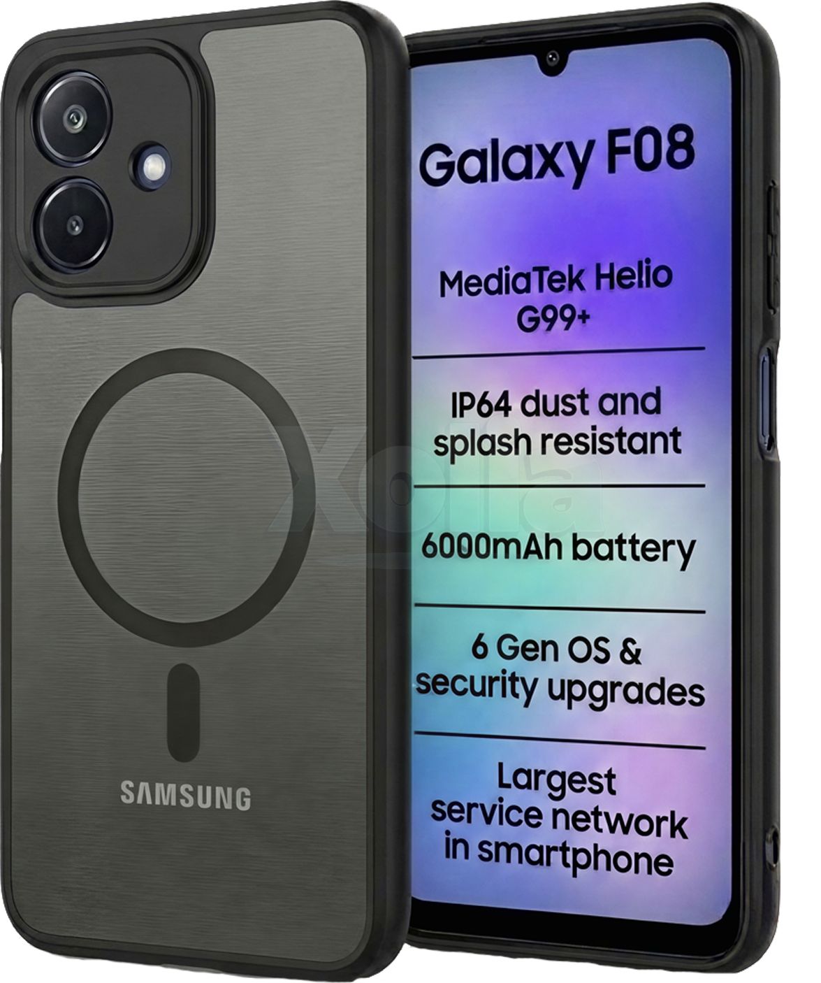Xolia Back Cover for SAMSUNG Galaxy F08 5G (Black, Shock Proof, Polycarbonate, Silicon, Pack of: 1)