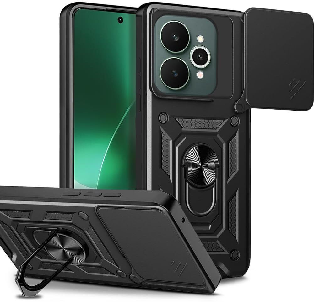 Micvir Back Cover for Realme 15 Pro 5G (Black, Shock Proof, Polycarbonate, Silicon, Pack of: 1) — image 1 of 1