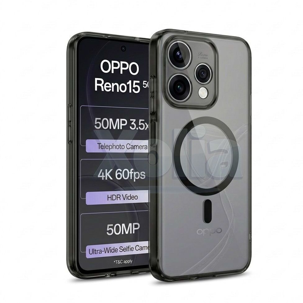 Xolia Anti Yellow Back Cover for Oppo Reno 15 5G (Black, Anti-Yellow, Polycarbonate, Pack of: 1)
