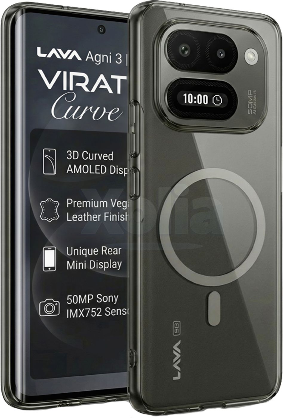 Xolia Back Cover for LAVA Virat Curve 5G (Black, Shock Proof, Polycarbonate, Pack of: 1)
