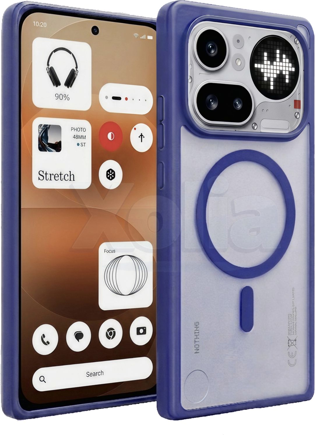 Xolia Back Cover for Nothing Phone 4a Pro 5G (Blue, Shock Proof, Polycarbonate, Silicon, Pack of: 1)