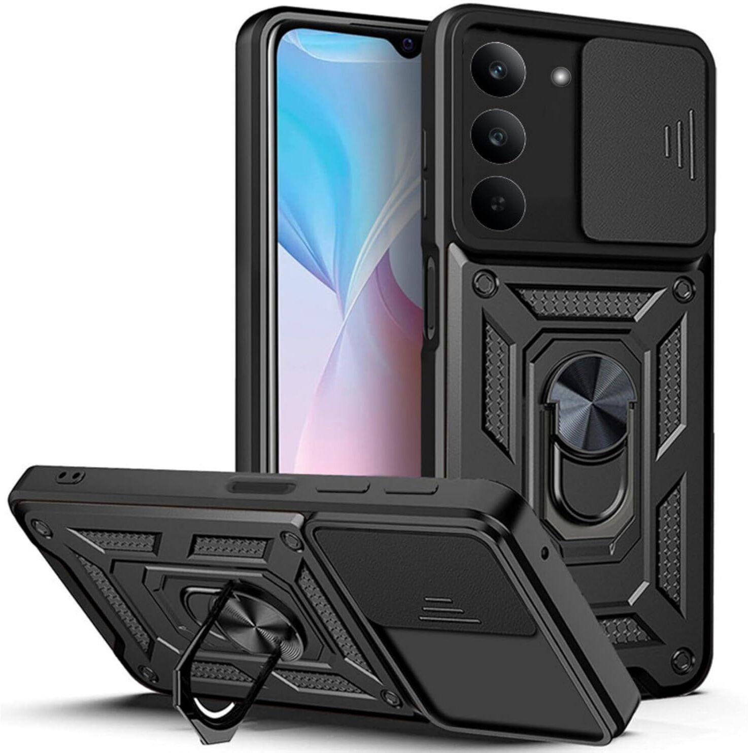 Micvir Back Cover for Realme Narzo 80x 5G (Black, Shock Proof, Pack of: 1) — image 1 of 5