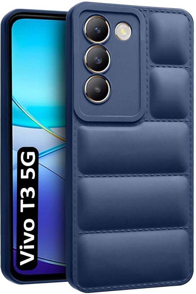 Micvir Back Cover for vivo T3 5G (Blue, Camera Bump Protector, Plastic, Silicon, Pack of: 1) — image 1 of 5