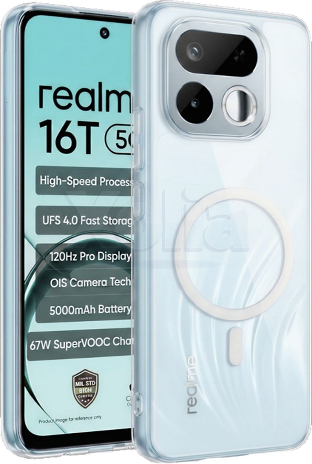 Xolia Anti Yellow Back Cover for Realme 16T 5G (Transparent, Anti-Yellow, Polycarbonate, Pack of: 1)