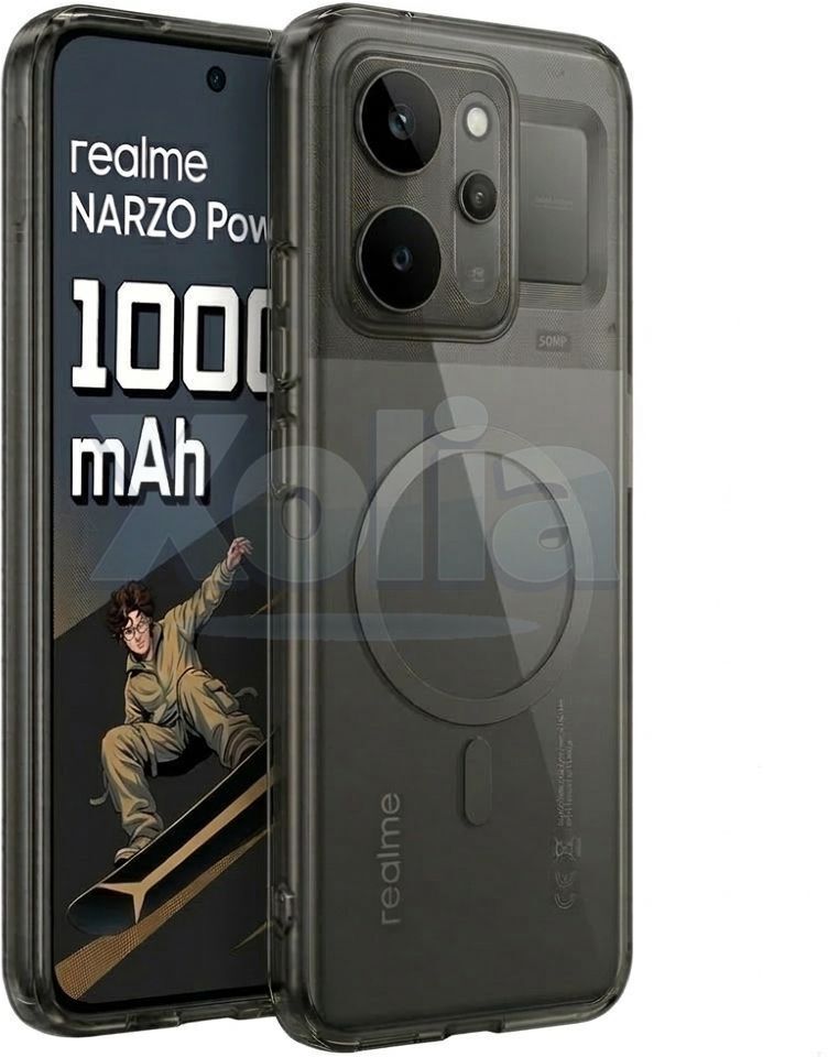 Xolia Anti Yellow Back Cover for Realme Narzo Power 5G (Black, Anti-Yellow, Polycarbonate, Pack of: 1)