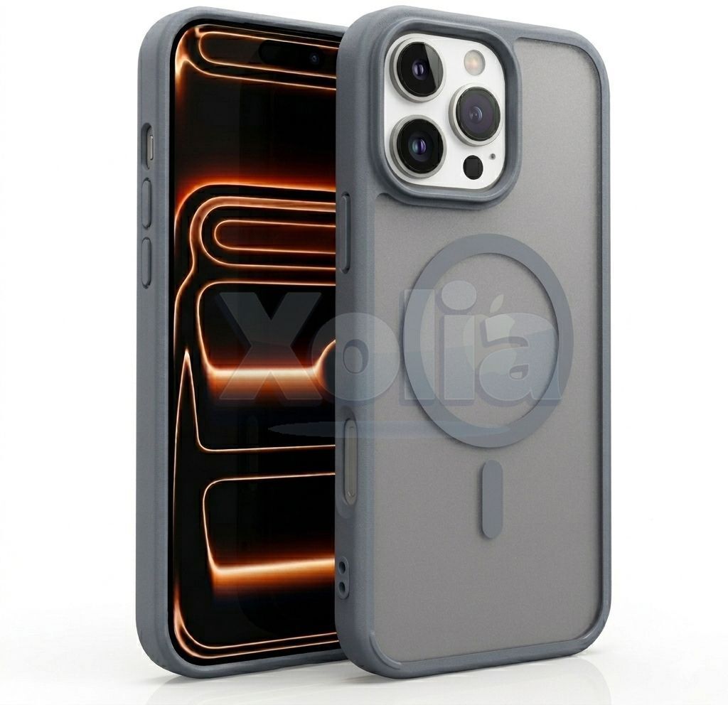 Xolia Back Cover for Apple iPhone 16 Pro Max (Grey, Shock Proof, Polycarbonate, Silicon, Pack of: 1)